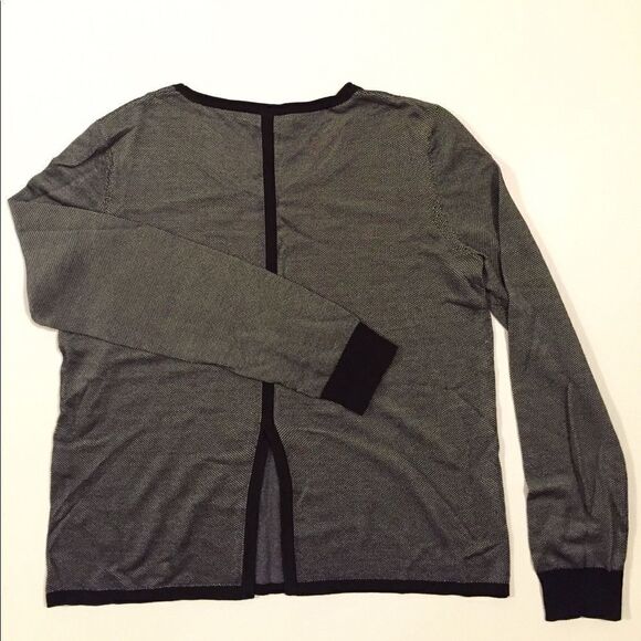 Rag & Bone Jean XS Lynsey black grey split bck top - Picture 3 of 7